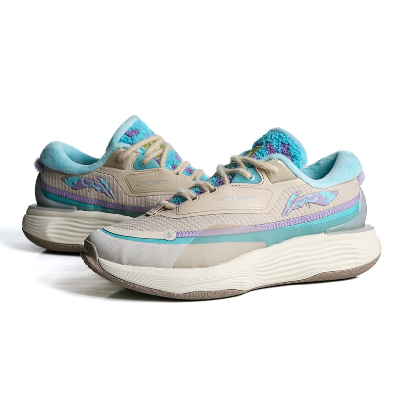(WMNS) Li-Ning Soft Warm 'Blue Beige' AGLT122-4