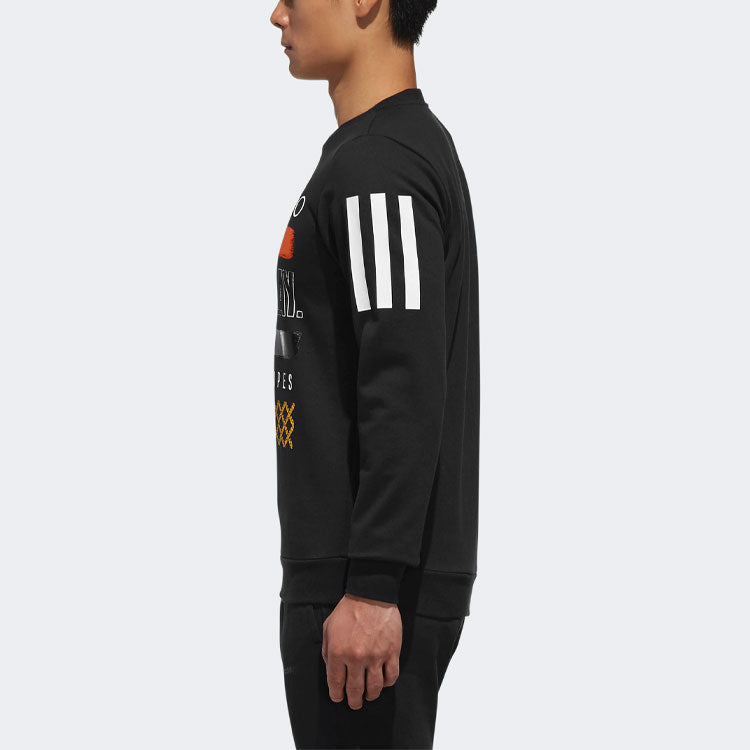 adidas neo Athleisure Casual Sports Knit Round Neck Pullover Black DX0043