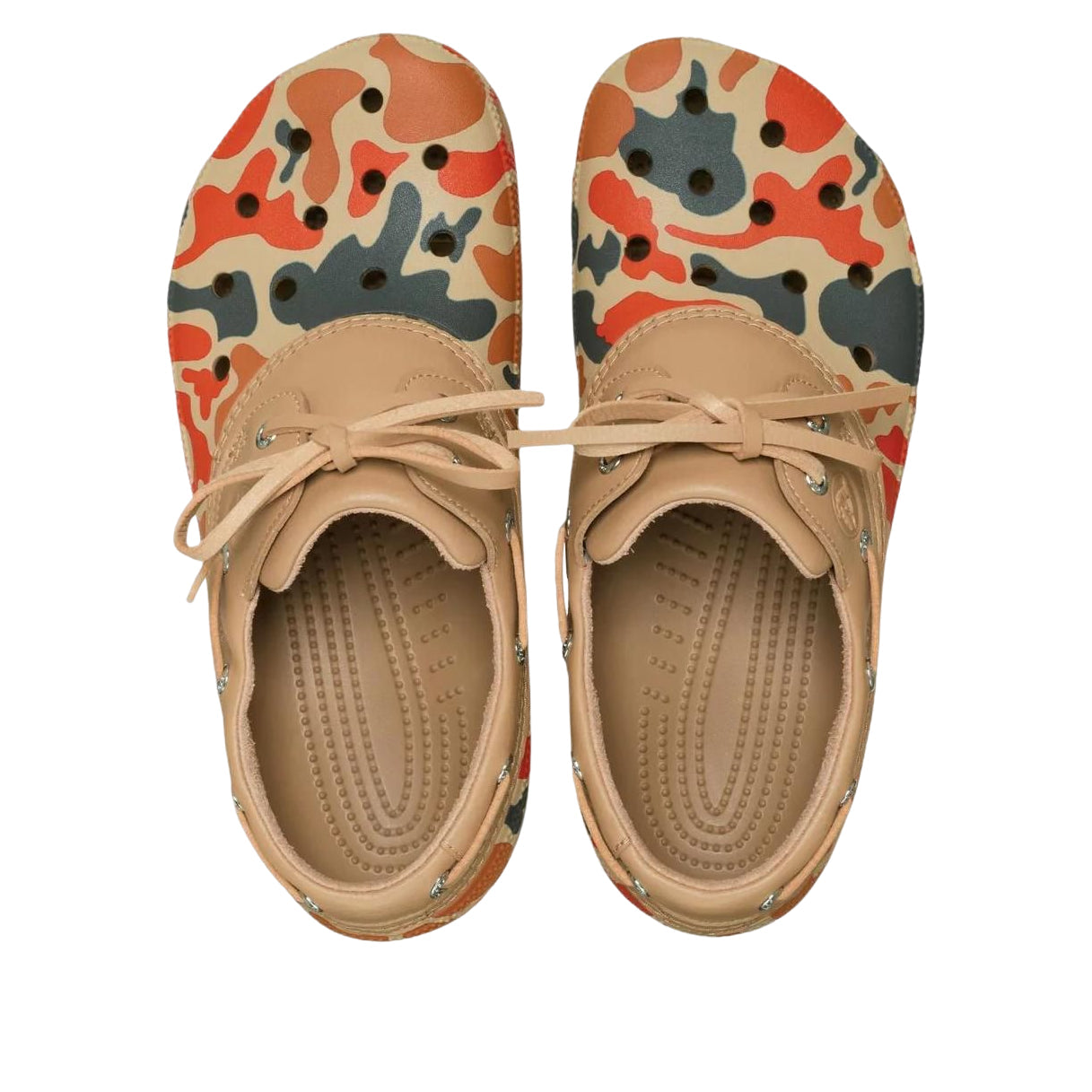 Crocs Classic Duck Camo Boat Shoe 'Tan Shocking Orange' 212951-2NW