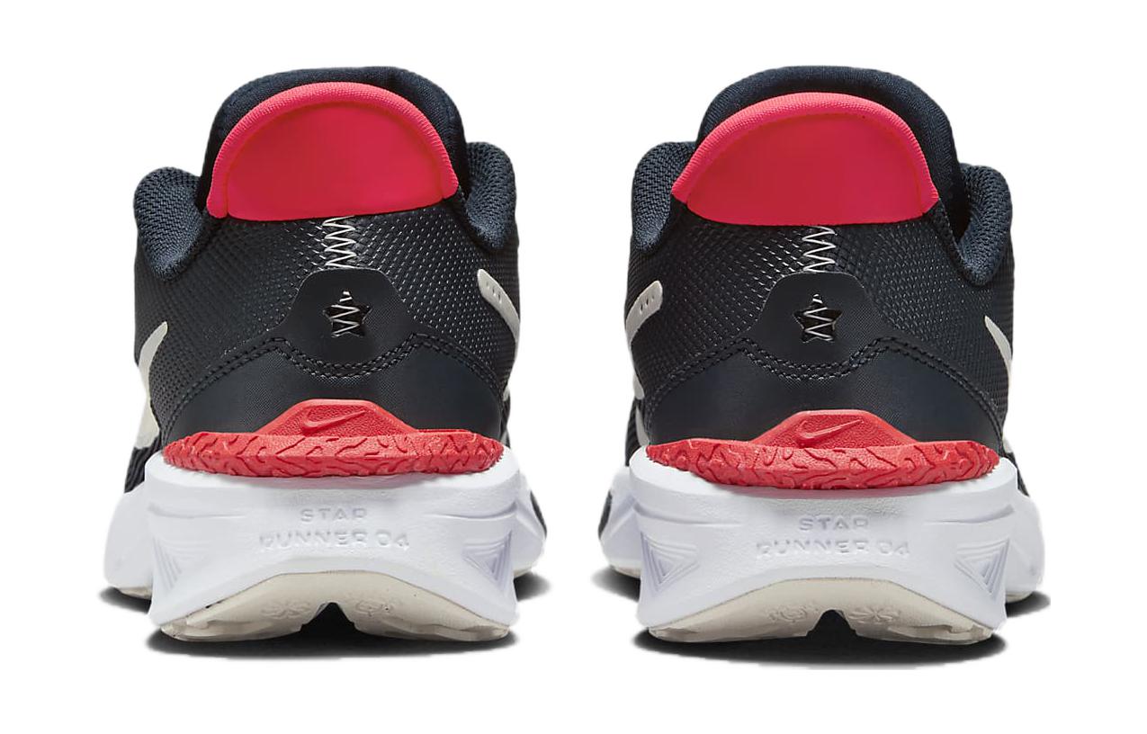 (GS) Nike Star Runner 4 'Black Red White' DX7615-401