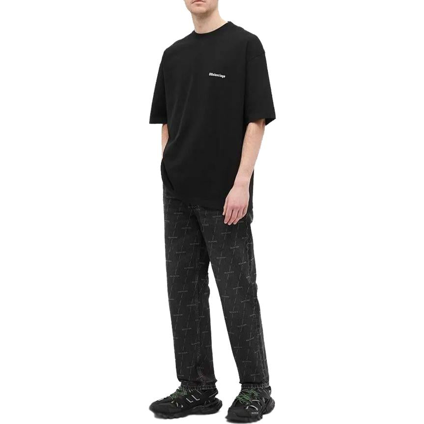 Balenciaga BB Corporate T-shirt Medium Fit 'Black' 612965TJV871070