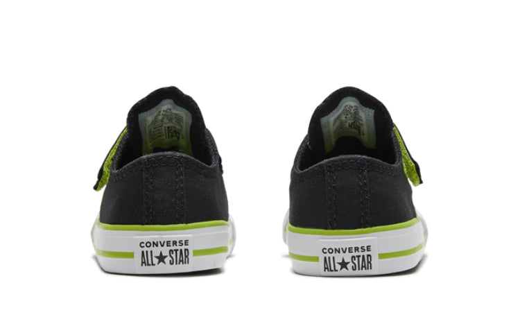 (TD) Converse Chuck Taylor All Star Infant Dinoverse Hook and Loop 'Black Green' 766204C