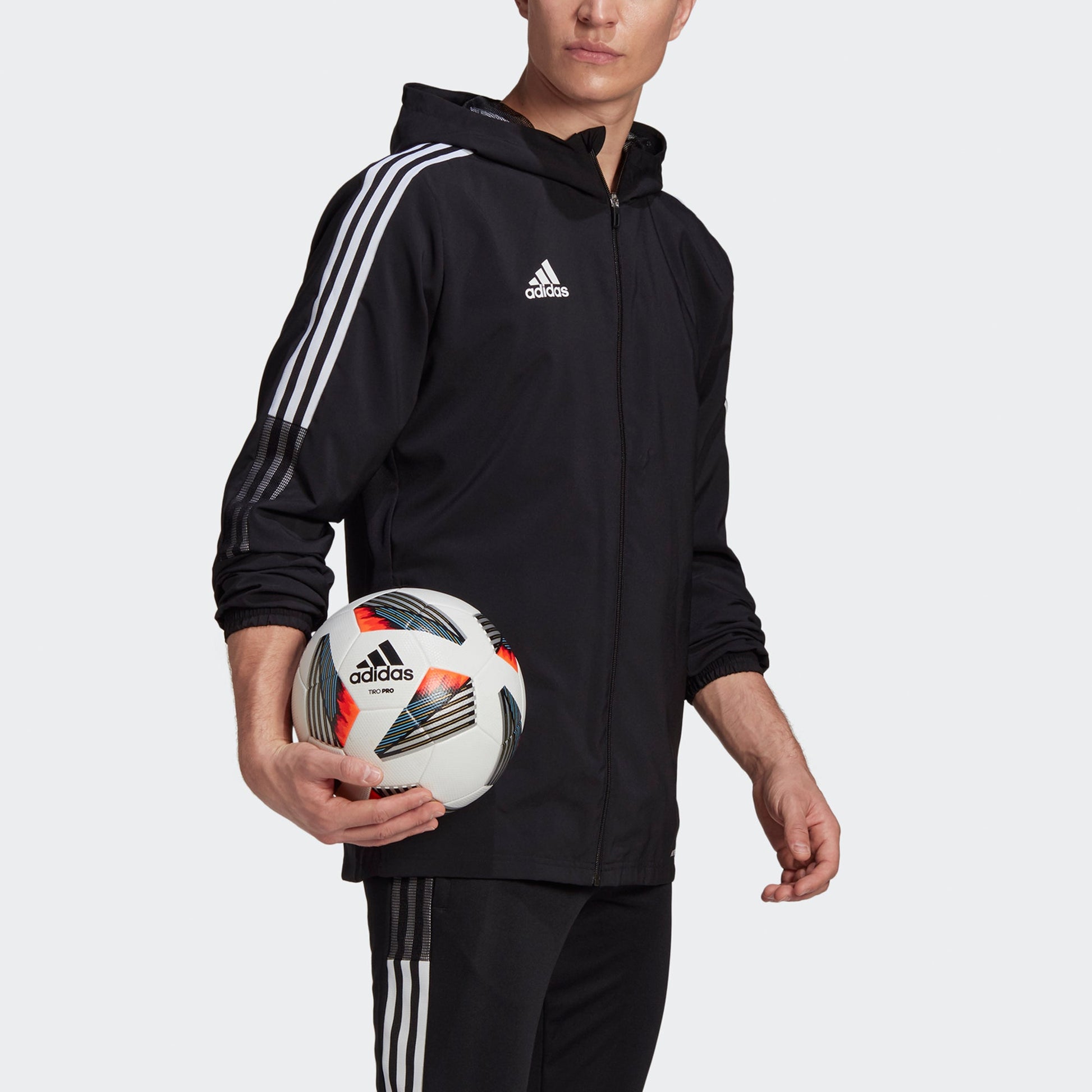 adidas Tiro21 Wb Soccer/Football Training Sports hooded Logo Jacket Black GP4967