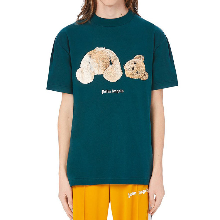 Men's PALM ANGELS Bear Short Sleeve Green PMAA001E20JER0035760