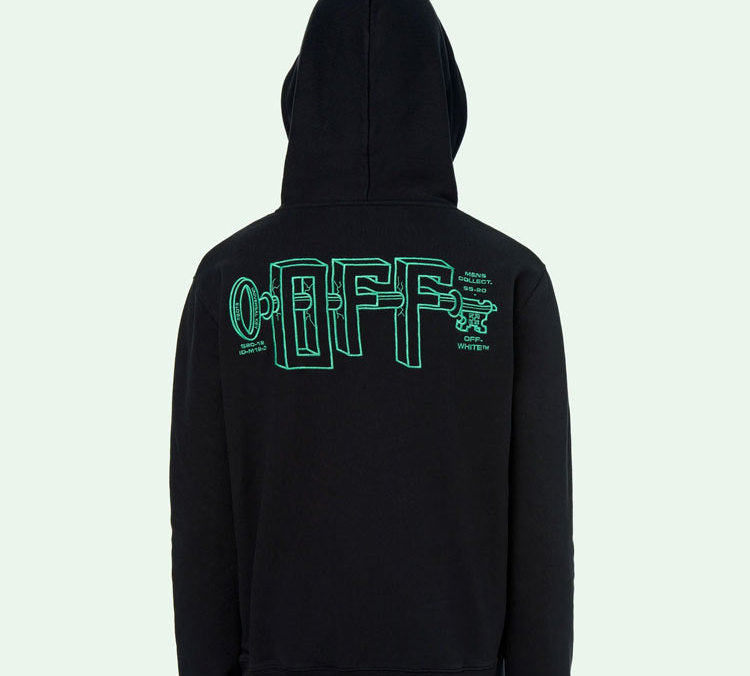 Off-White Universal Key Embroidery Hooded Sweater OMBB034S20E300131044