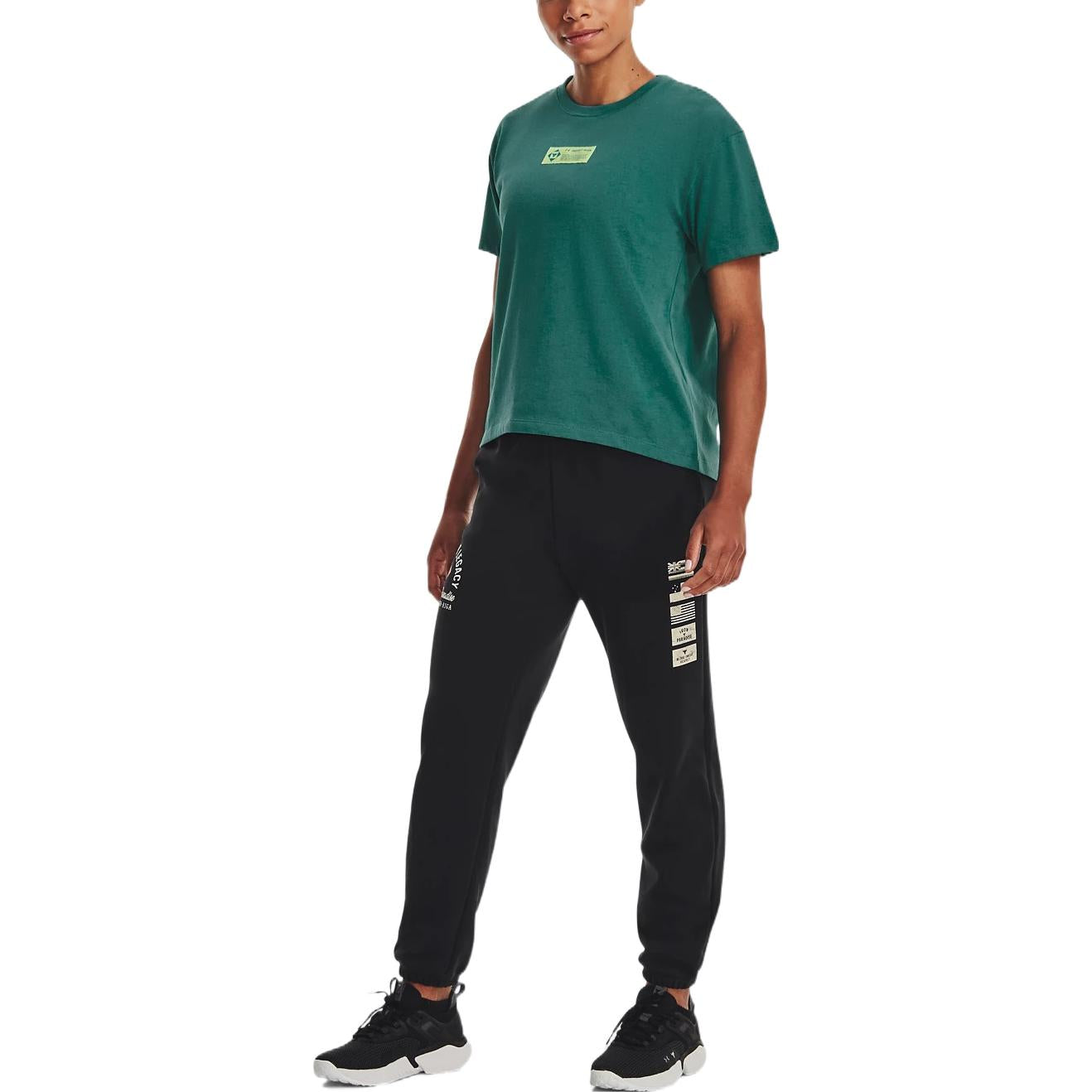 (WMNS) Under Armour Project Rock Globe T-shirt 'Coastal Teal' 1376917-722