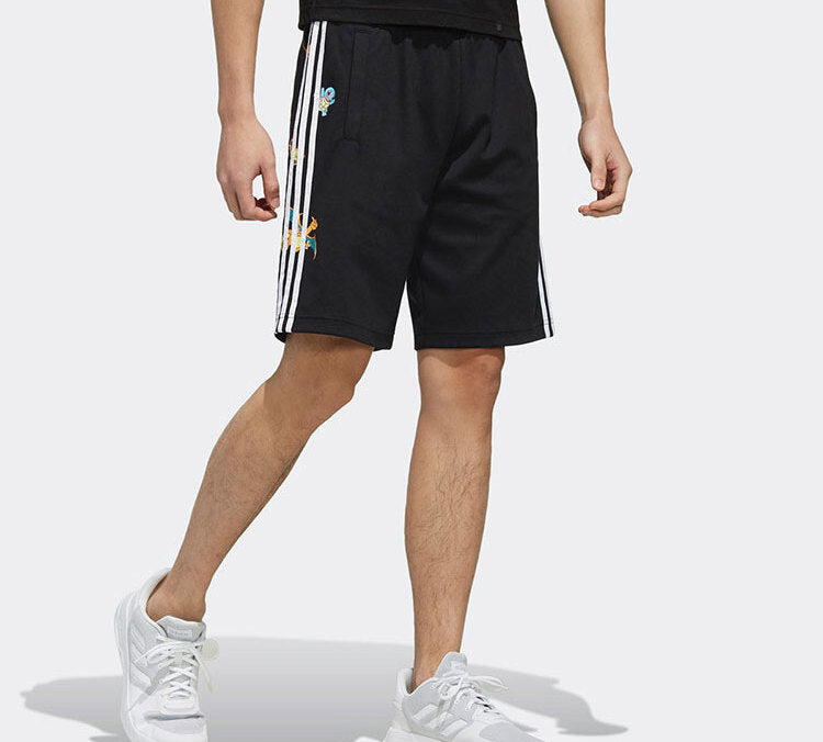 adidas neo x Pokmon Crossover Side Stripe Sports Shorts Black FM0322