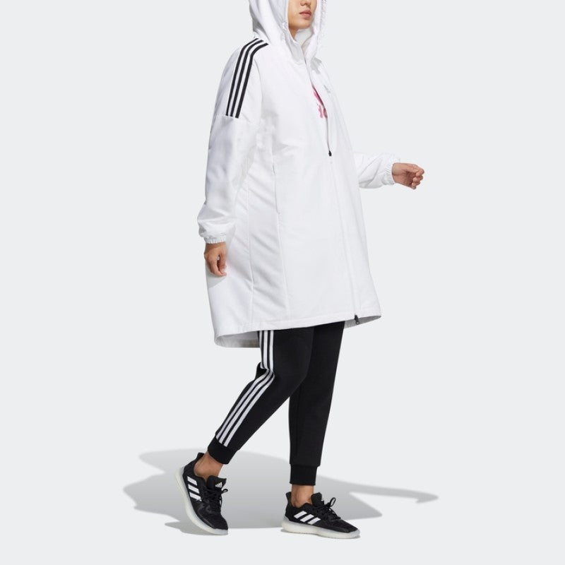 (WMNS) adidas Sports Training Casual Fleece Lined Hooded Jacket White HG1848