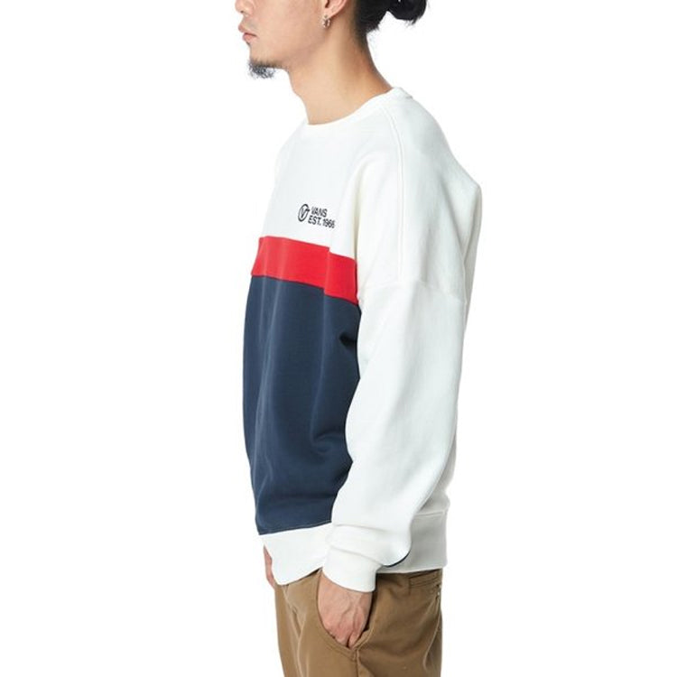 Men's Vans Contrasting Colors Fleece Lined Stay Warm Pullover Round Neck Creamy White VN0A4BP5FS8