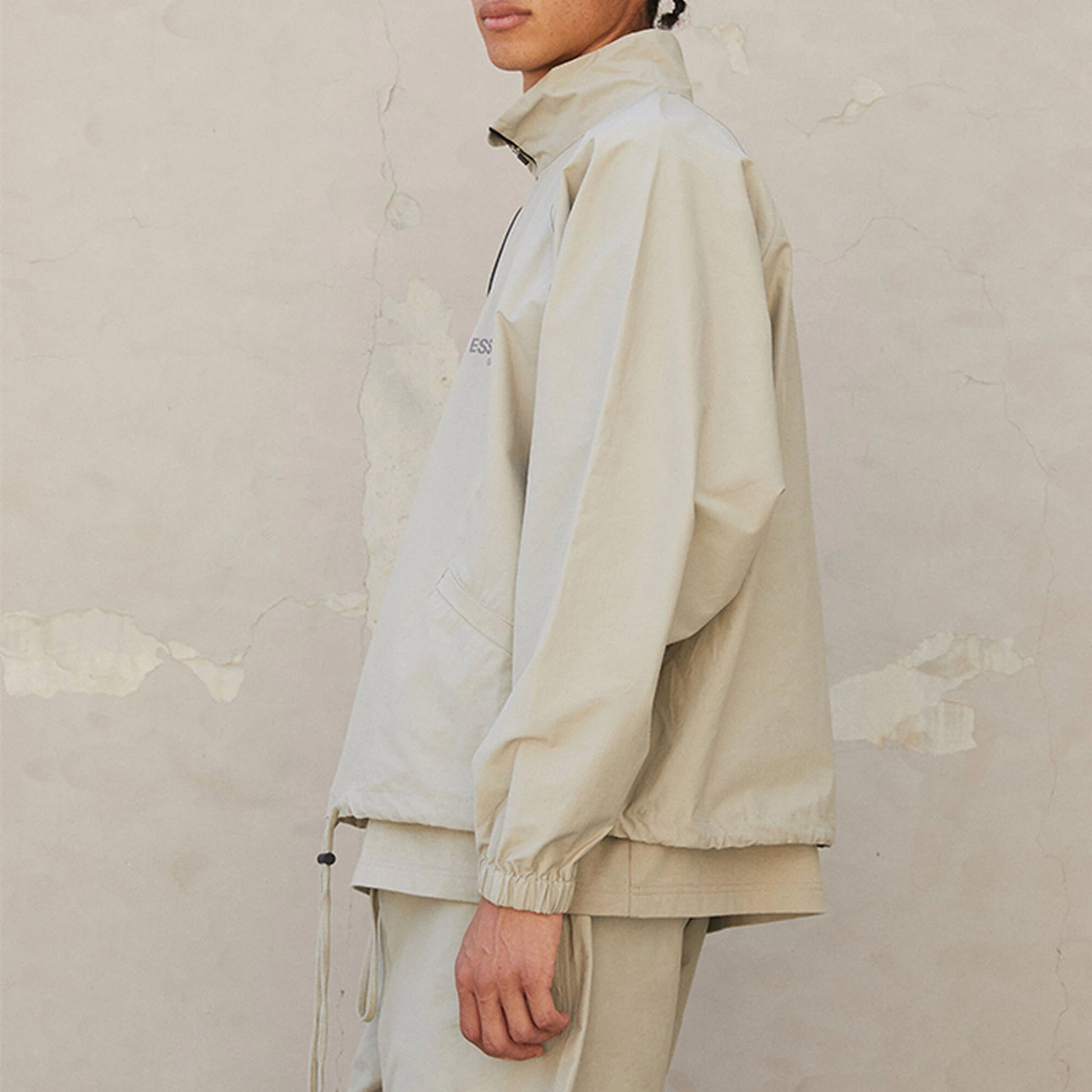 Fear of God Essentials FW21 Half Zip Track Jacket Pistachio FOG-FW21-016