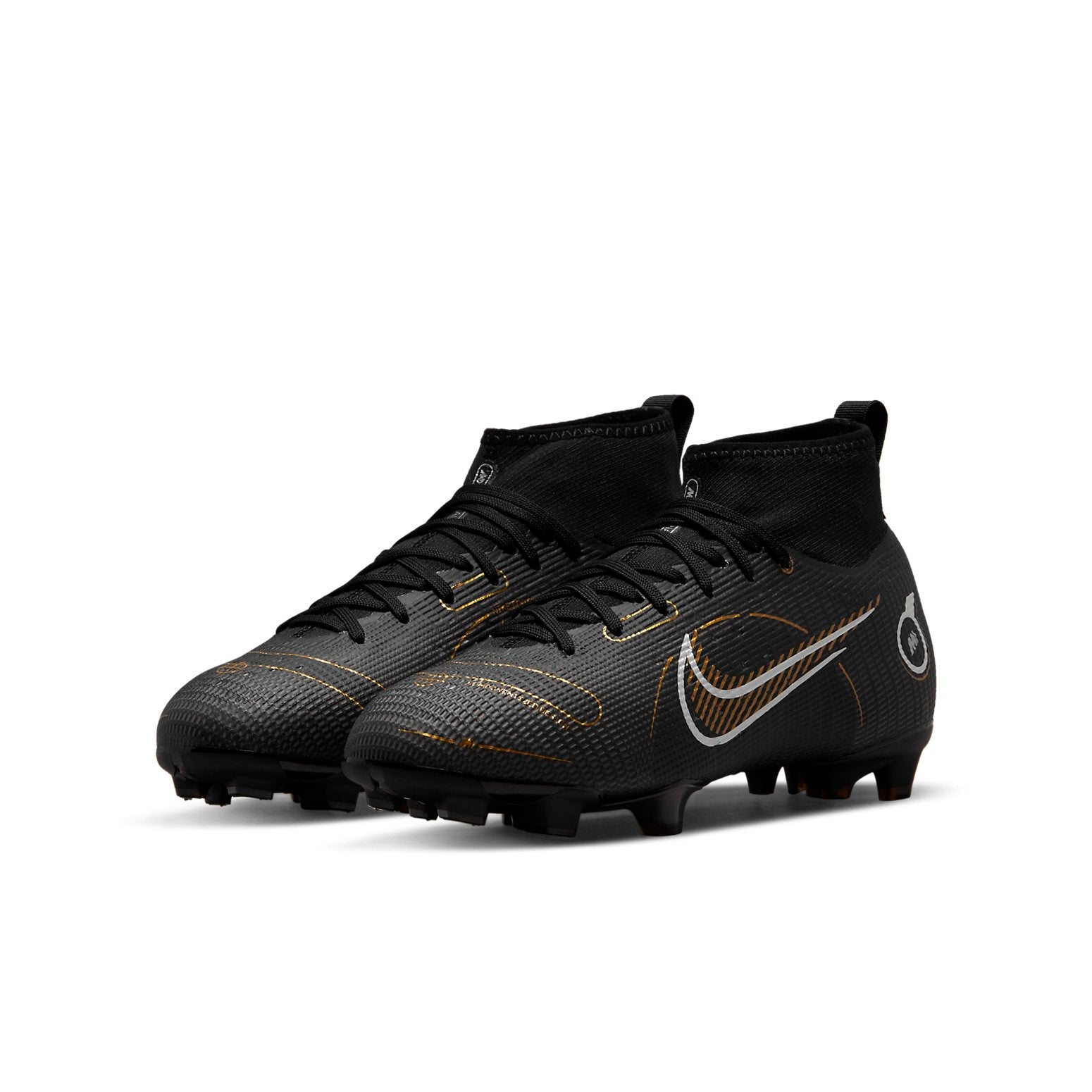 (GS) Nike Jr. Mercurial Superfly 8 Pro FG 'Black Gold' DJ2843-007