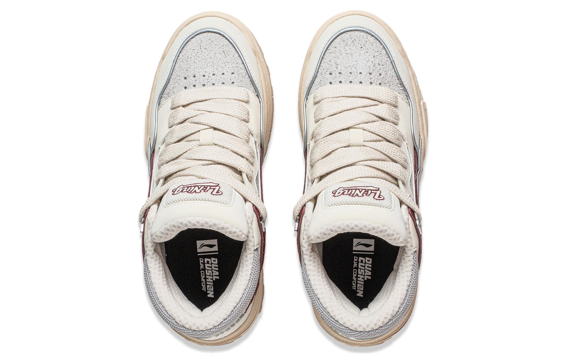 (WMNS) Li-Ning WeiWu Mid 'White Grey Red' AGCT498-1