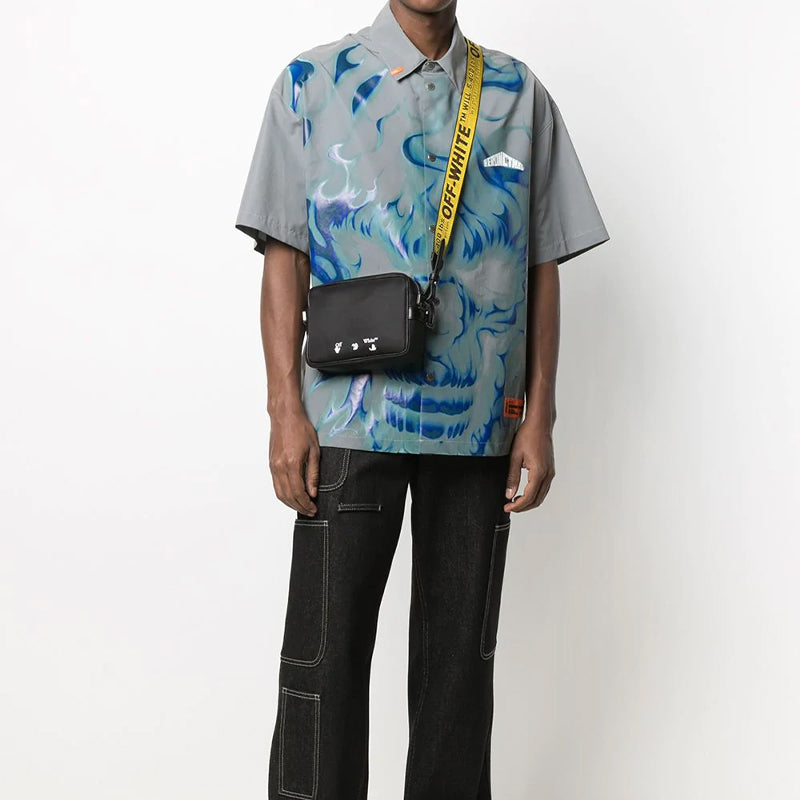 Off-White Logo Printing Series Camera Bag Black OMNQ003R21FAB0011001