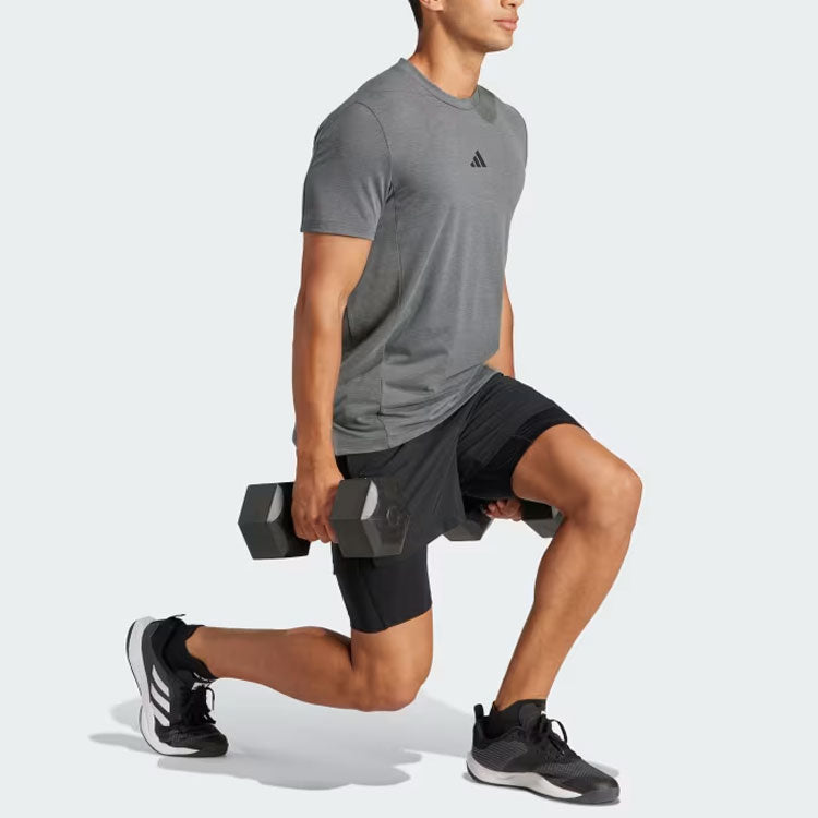 adidas Designed for Training Workout Tee Asia Sizing 'Grey' IS3809