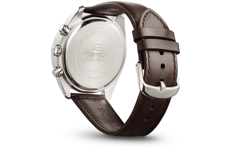 Men's CASIO EDIFICE Series Watch Business Mens Black Analog EFV-590L-1AVUEF