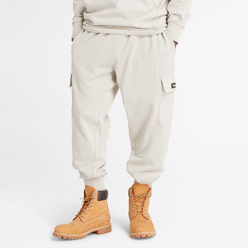 Timberland Mixed Media Garment Dye Sweatpants 'White' A6JT5-CY2