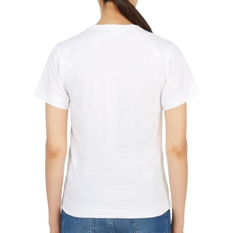 (WMNS) COMME des GARCONS PLAY FW25 Black Heart T-Shirt 'White' AZ-T063-051-2