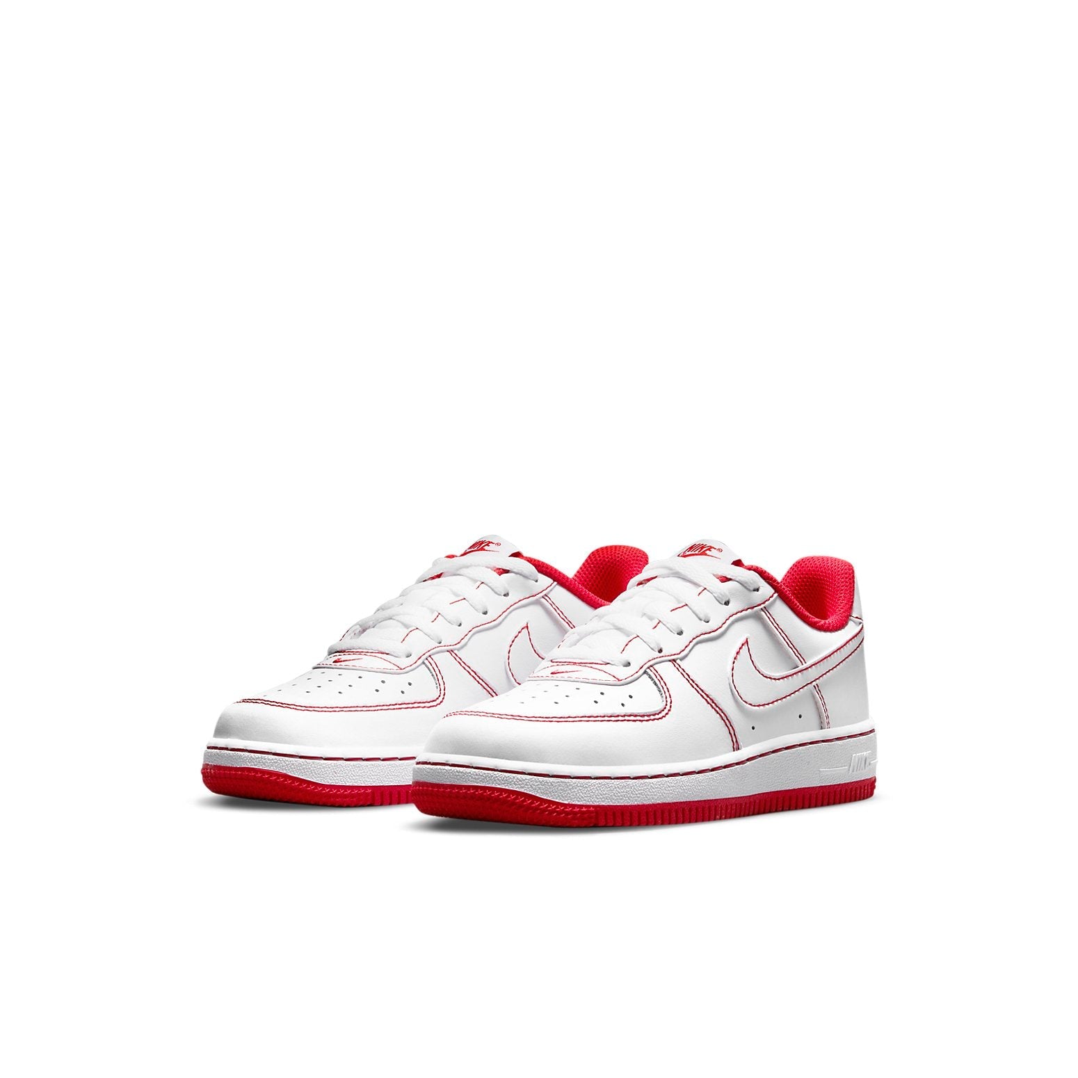 (PS) Nike Force 1 'Contrast Stitch - White University Red' DC9672-100