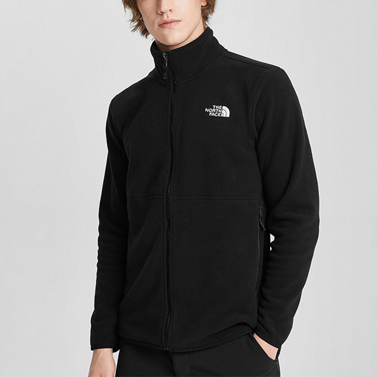 Men's THE NORTH FACE Fleece Cozy Stay Warm Stand Collar Jacket Black 4NA3-JK3