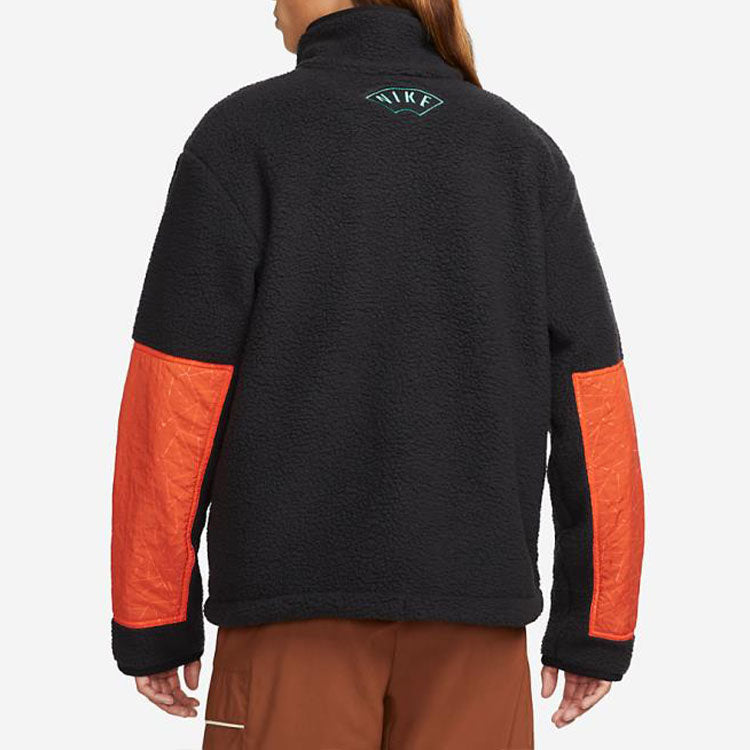 Nike CNY Chinese New Year's Edition Contrast Color Stitching Loose logo Sports Stand Collar Jacket Black DQ5061-010