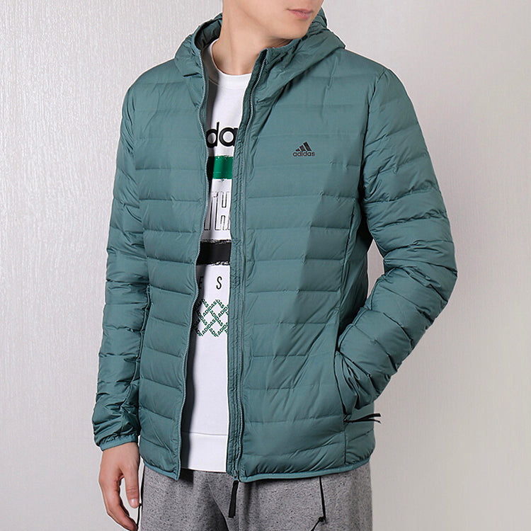 adidas Outdoor protection against cold Stay Warm Sports hooded down Jacket Green CY8736
