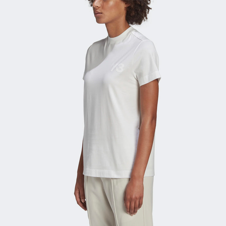 (WMNS) Y-3 Logo Printing Round-neck Tee White GM3273
