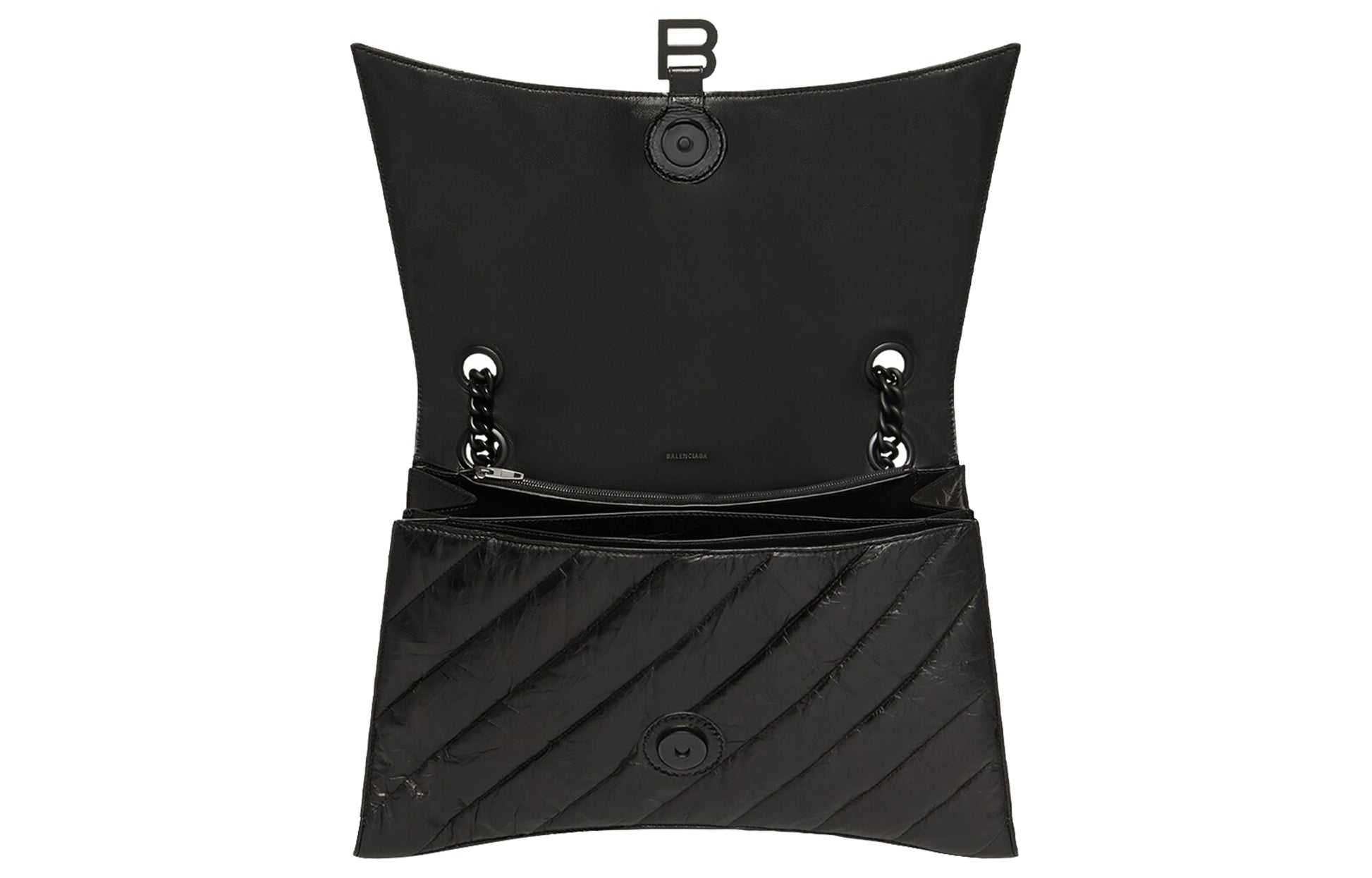 (WMNS) Balenciaga Crush Large Chain Bag Quilted 'Black' 716332210IY1000