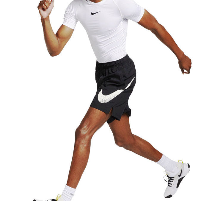 Nike Large Logo Casual Sports Shorts Black AJ8101-010