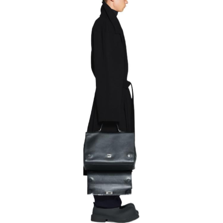 (WMNS) Balenciaga Raglan Coat 'Black' 725268TNU181000