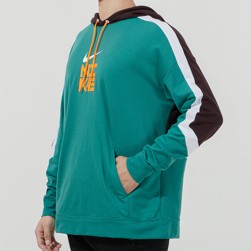 Men's Nike Logo Printing Colorblock Pullover Lake Blue DD1904-350