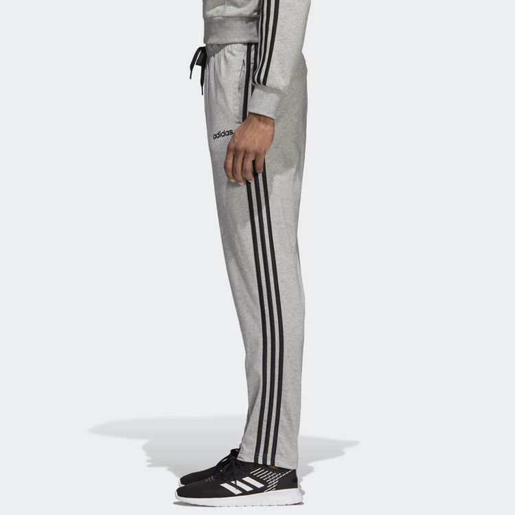 adidas Printing Knit Drawstring Sports Pants Gray DQ3079