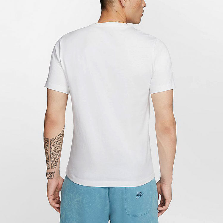 Nike Sportswear Printing Pattern Round Neck Short Sleeve White CT6885-100