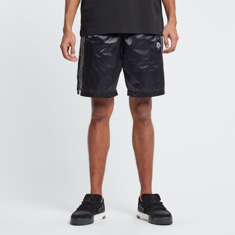 adidas originals x Alexander Wang Crossover Satin Loose Sports Shorts Black CV5257