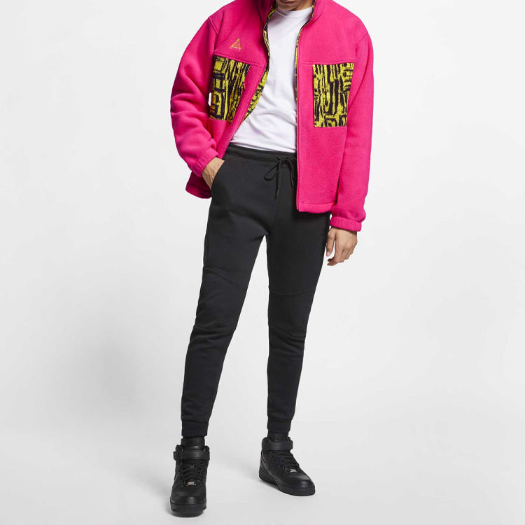 Nike ACG Printing Splicing Jacket Pink Red Pinkred BQ3446-666