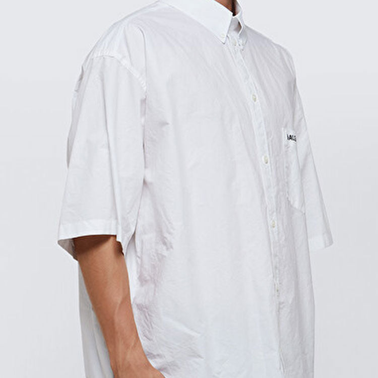 Balenciaga Poplin Short Sleeve Shirt 'White' 751920TNM609000