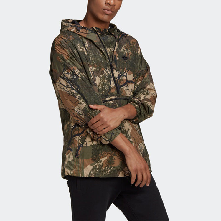 adidas originals Half Zipper Pullover Hooded Jacket Camouflage GE1308