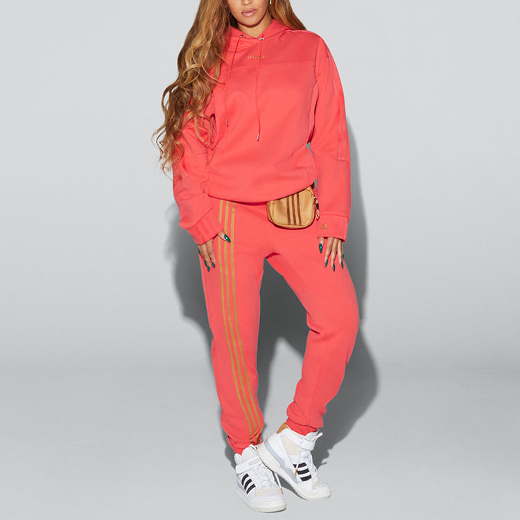 adidas originals x IVY PARK Crossover Solid Color Splicing Detail Hooded Sports Pink H25166