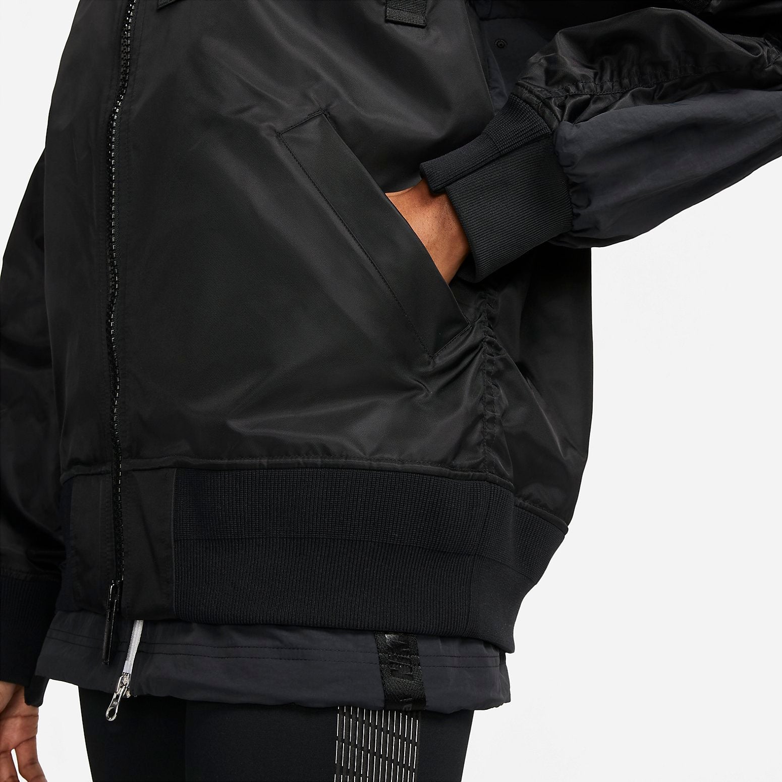 (WMNS) Nike x sacai Layered Bomber Jacket 'Black' CV5686-010