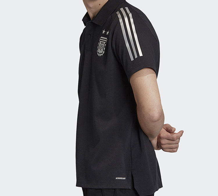 adidas National Team Short Sleeve Polo Shirt Black FH8592