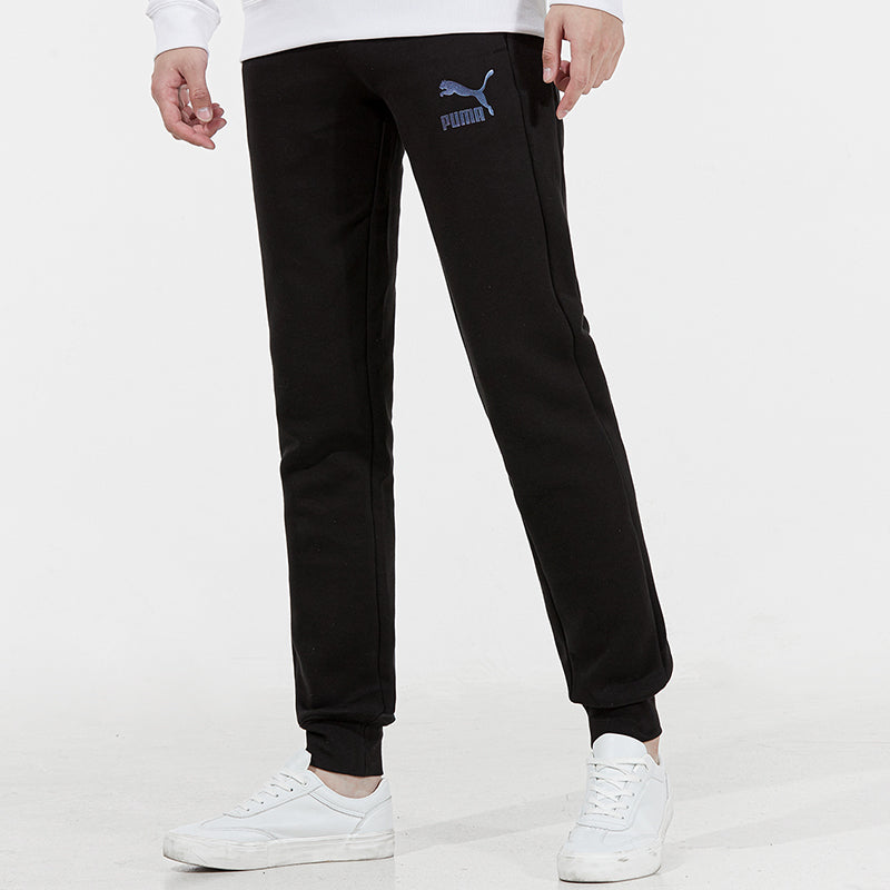 PUMA Iconic T7 Logo Printing Bundle Feet Sports Pants Black 531381-95
