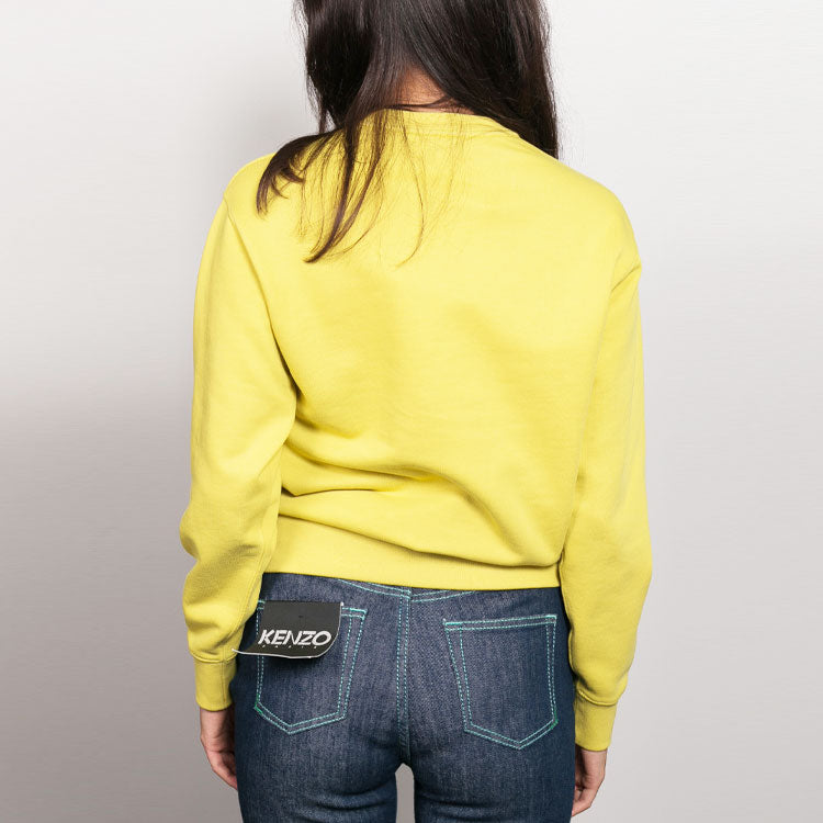 (WMNS) KENZO Tiger Head Embroidered Round Neck Long Sleeves Yellow Hoodie FA62SW8204MD-59