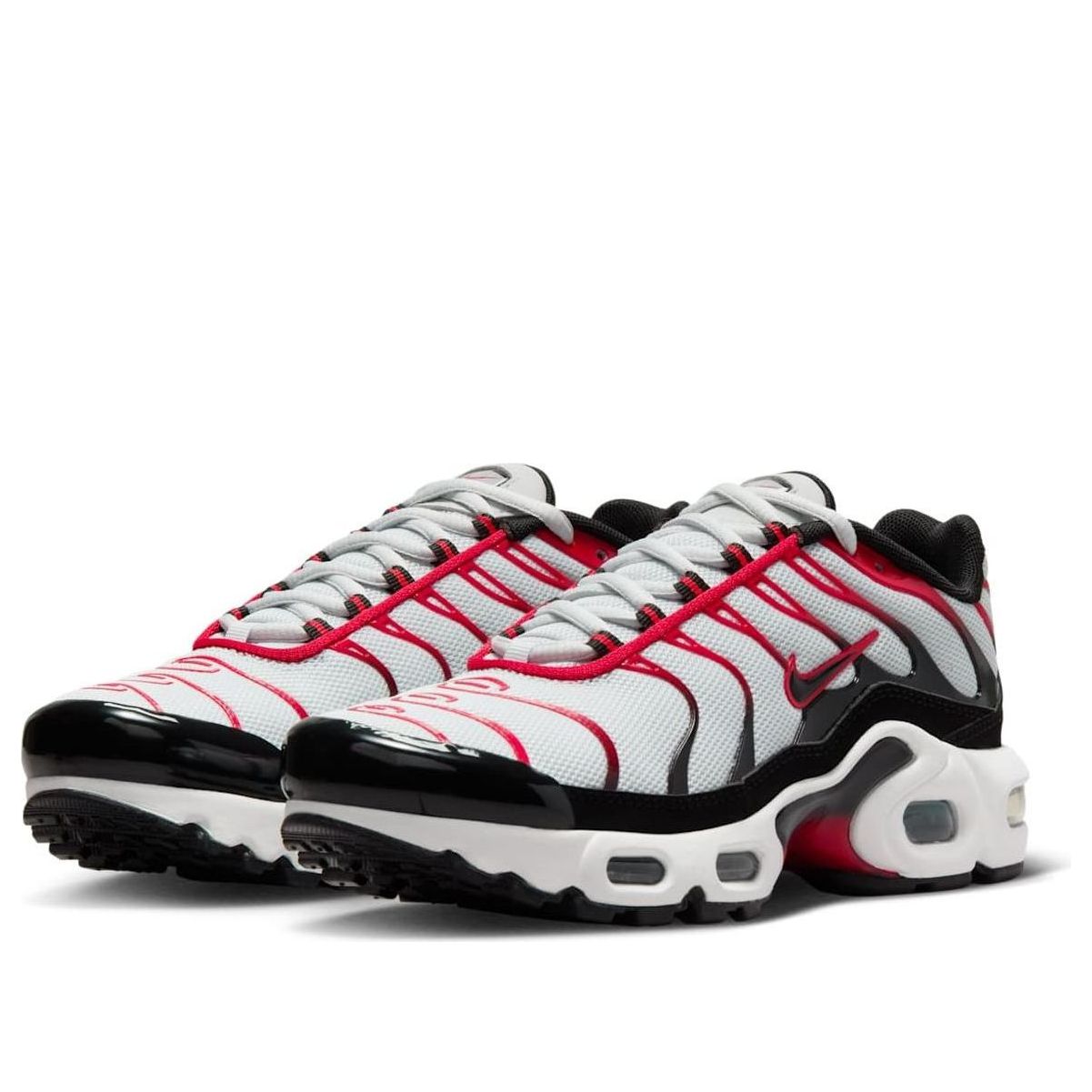(GS) Nike Air Max Plus 'Pure Platinum Black University Red' CD0609-027
