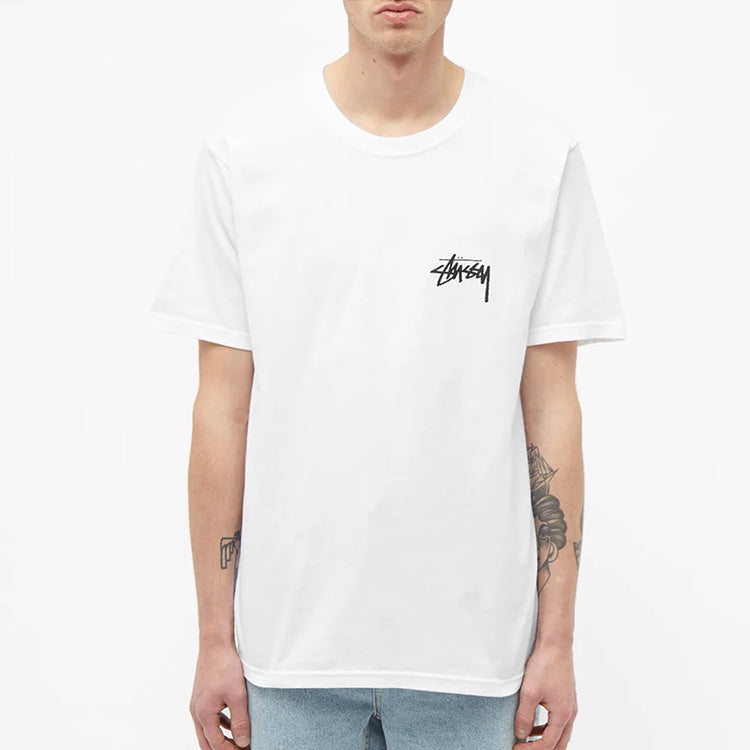 Stussy Falls Tee Classic Poster Short Sleeve Unisex White 1904475-WHITE