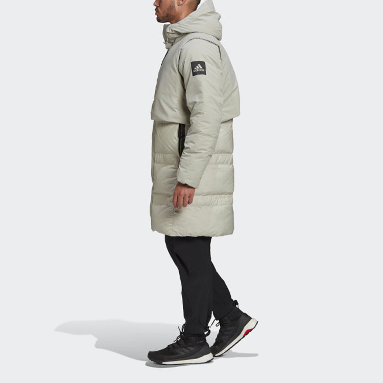 adidas Outdoor Sports waterproof Reversible Down Jacket Gray FT2430