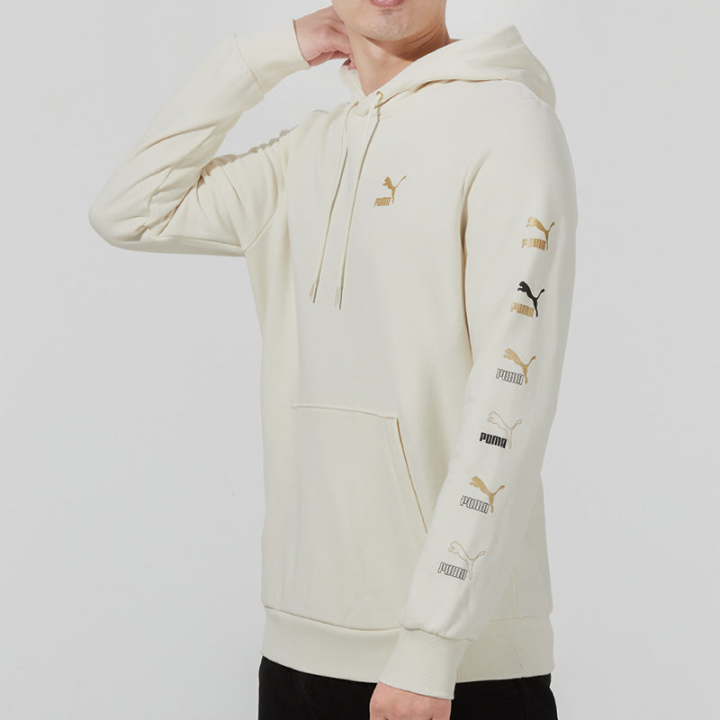 PUMA Sports Running Casual Loose hooded Pullover Long Sleeves White 533145-73