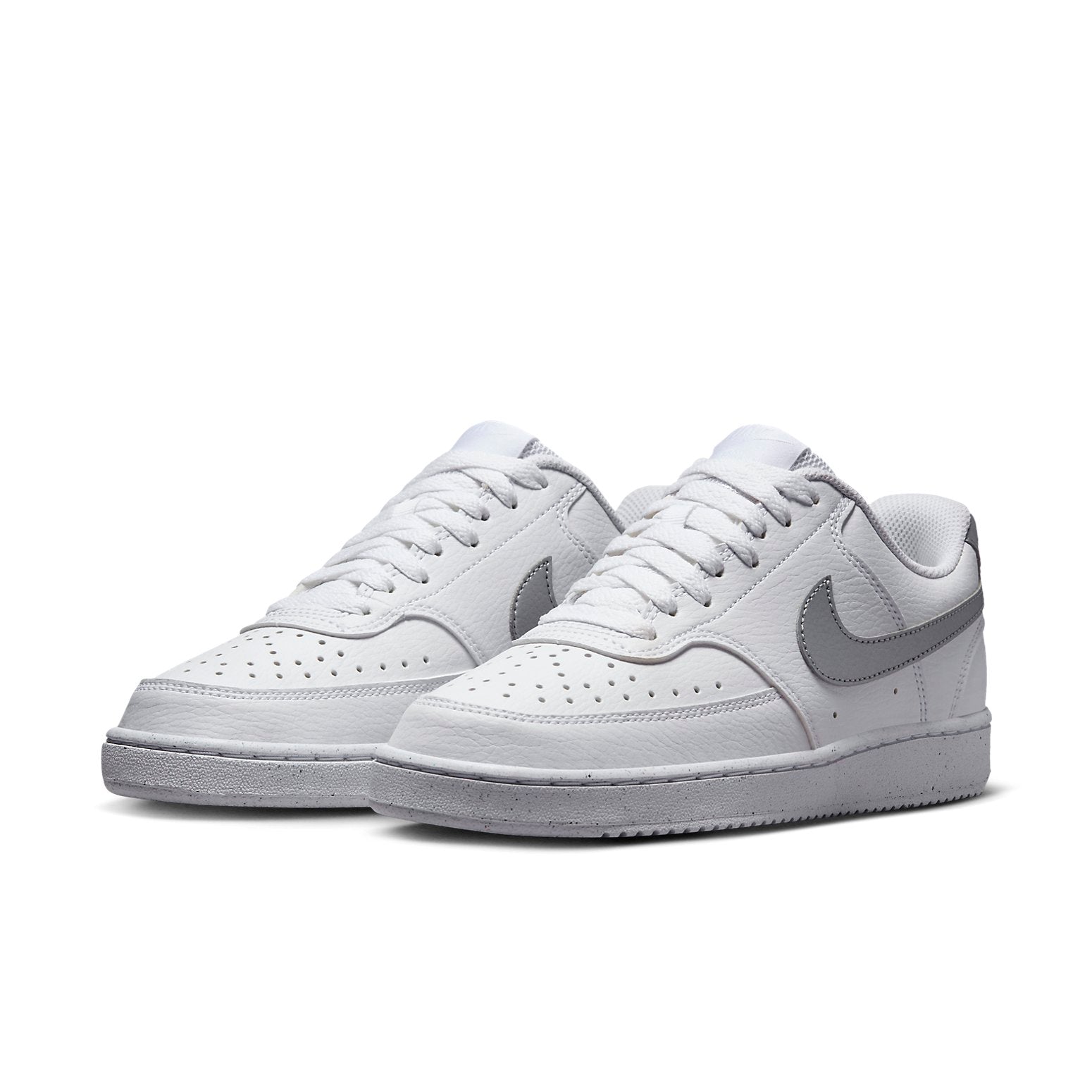 (WMNS) Nike Court Vision 1 Low Next Nature 'White Metallic Silver' DH3158-108