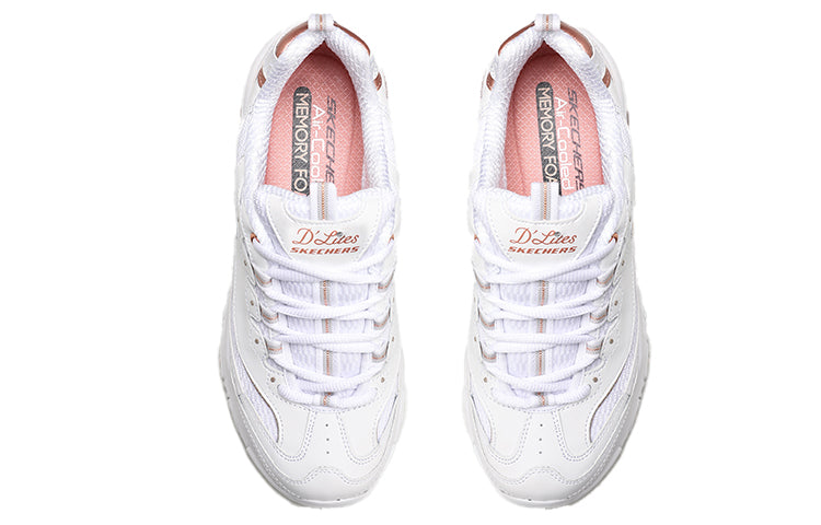 (WMNS) Skechers D'Lites Copper Divine Low-Top Daddy Shoes Creamy 13145-WTRG