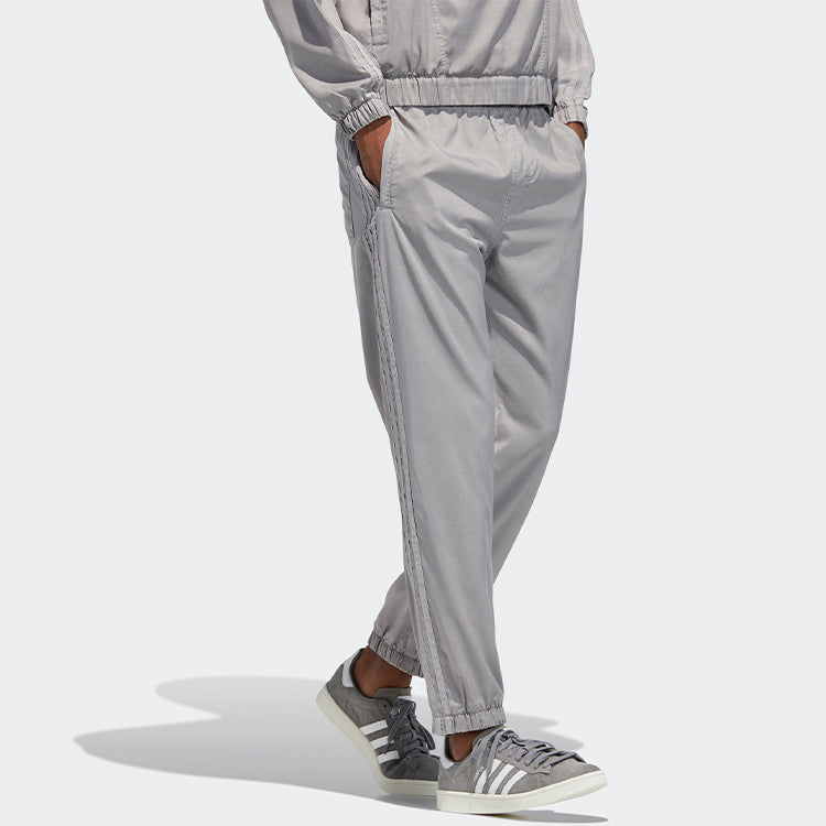 adidas originals G Wash Track Pt Solid Color Loose Bundle Feet Sports Pants Gray GL9922