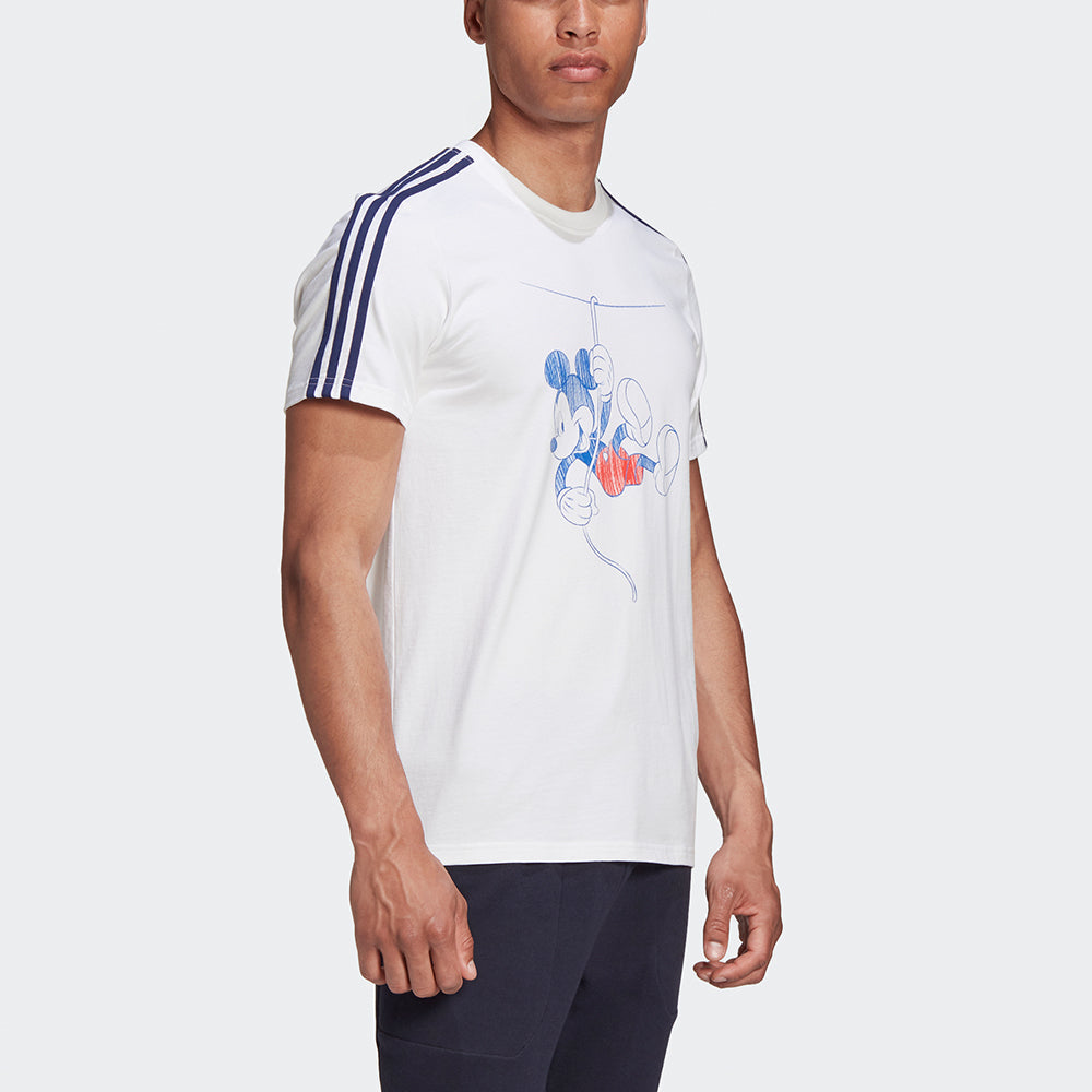 adidas x Disney Mickey Crossover Climbing Tee 2 Cartoon Pattern Printing Round Neck Short Sleeve White GQ0903