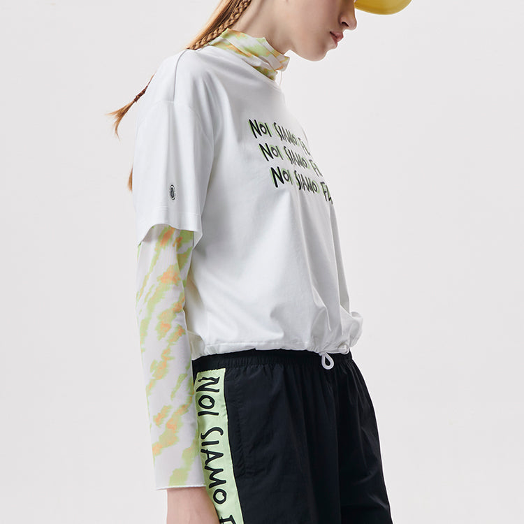 FILA FUSION Alphabet Printing Tie Dye Loose White T11W131107F-WT